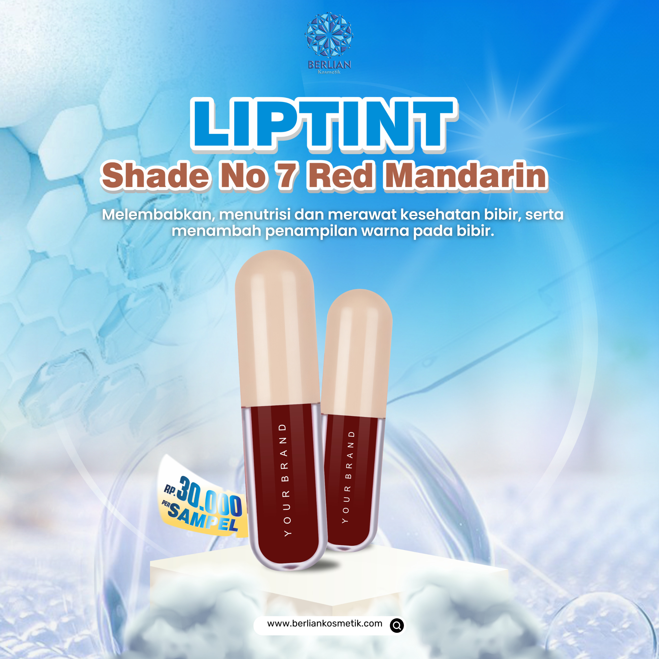 Lip Tint Shade No 7 Red Mandarin